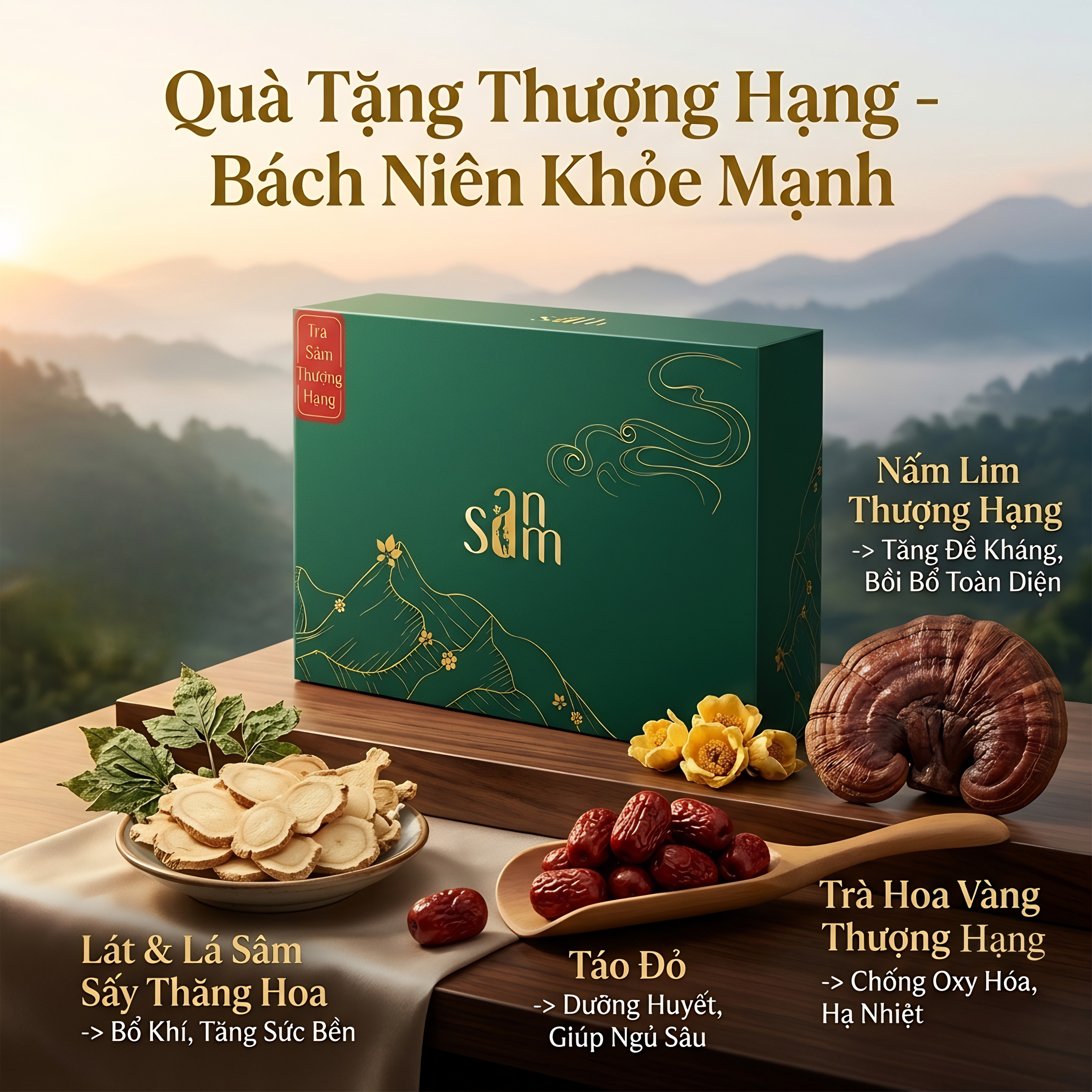 Trà Sâm Thượng Hạng Thành Phần